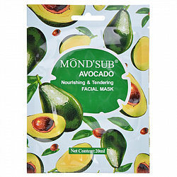 Маска для лица Mondsub питательная с авокадо 20мл Топ