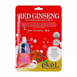 Маска тканевая [EKEL] с экстрактом красного женьшеня RED GINSENG Ultra Hydrating Essence Mask , 25мл