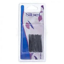 Шпильки для волос Sibel прямые, черные 45 мм 50 шт