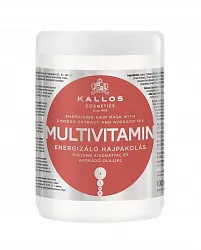Маска для волос Kallos Multivitamin Энергитическая для улучшения роста волос с биотином 1000 мл
