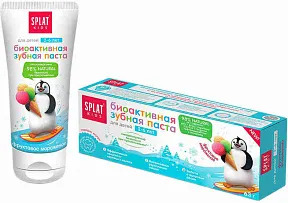 Зубная паста Splat Kids Фруктовое мороженое Биоактивная детская от 2-6 лет 50 мл
