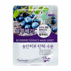 Тканевая маска д/лица с черникой Blueberry Natureby Ю.Корея 23 г
