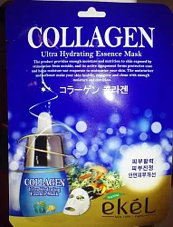 Тканевая маска для лица Ekel Collagen ультраувлажняющая с коллагеном 25 мл