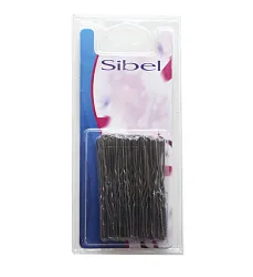 Шпильки для волос Sibel волнистые, черные 45 мм 50 шт