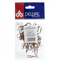 Резинки для волос Dewal Midi силиконовые коричневые 50 шт