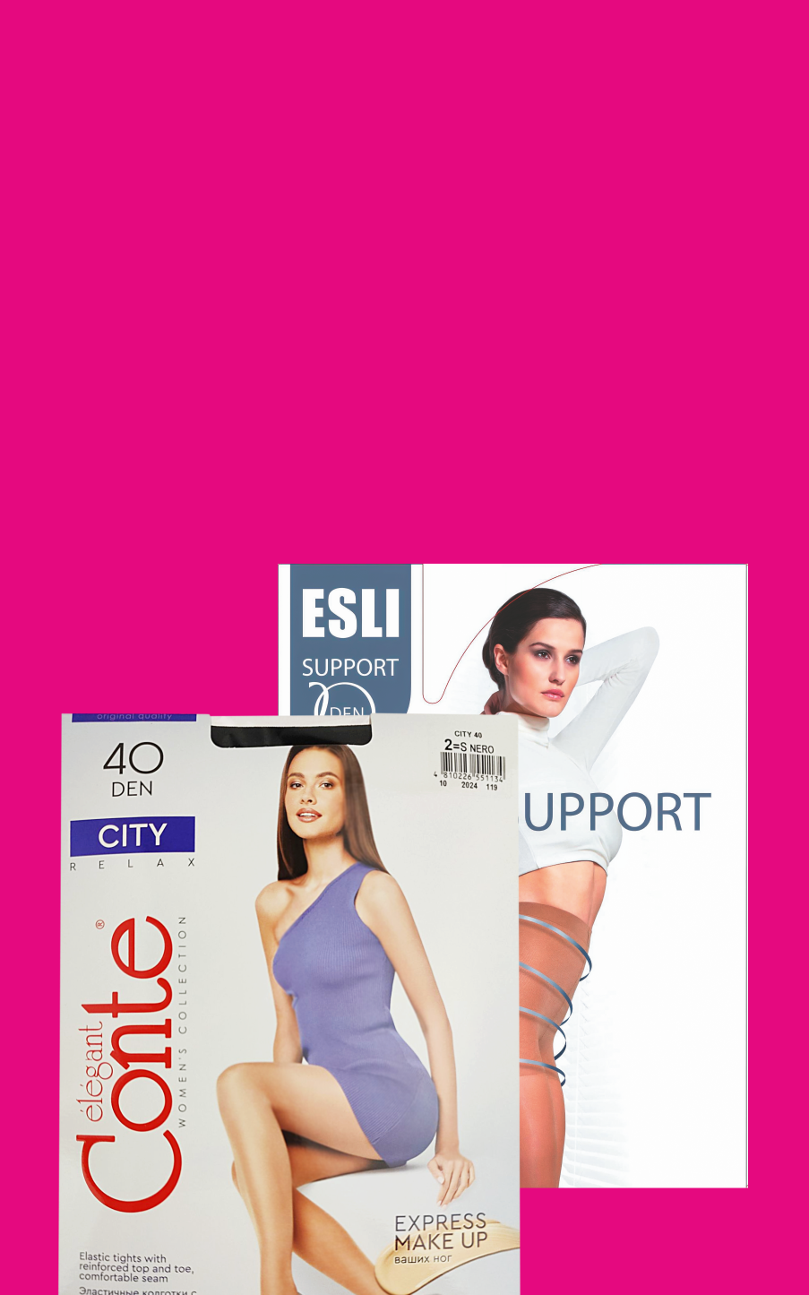 1+1 Колготки Conte СITY 40 ден, ESLI 20 ден